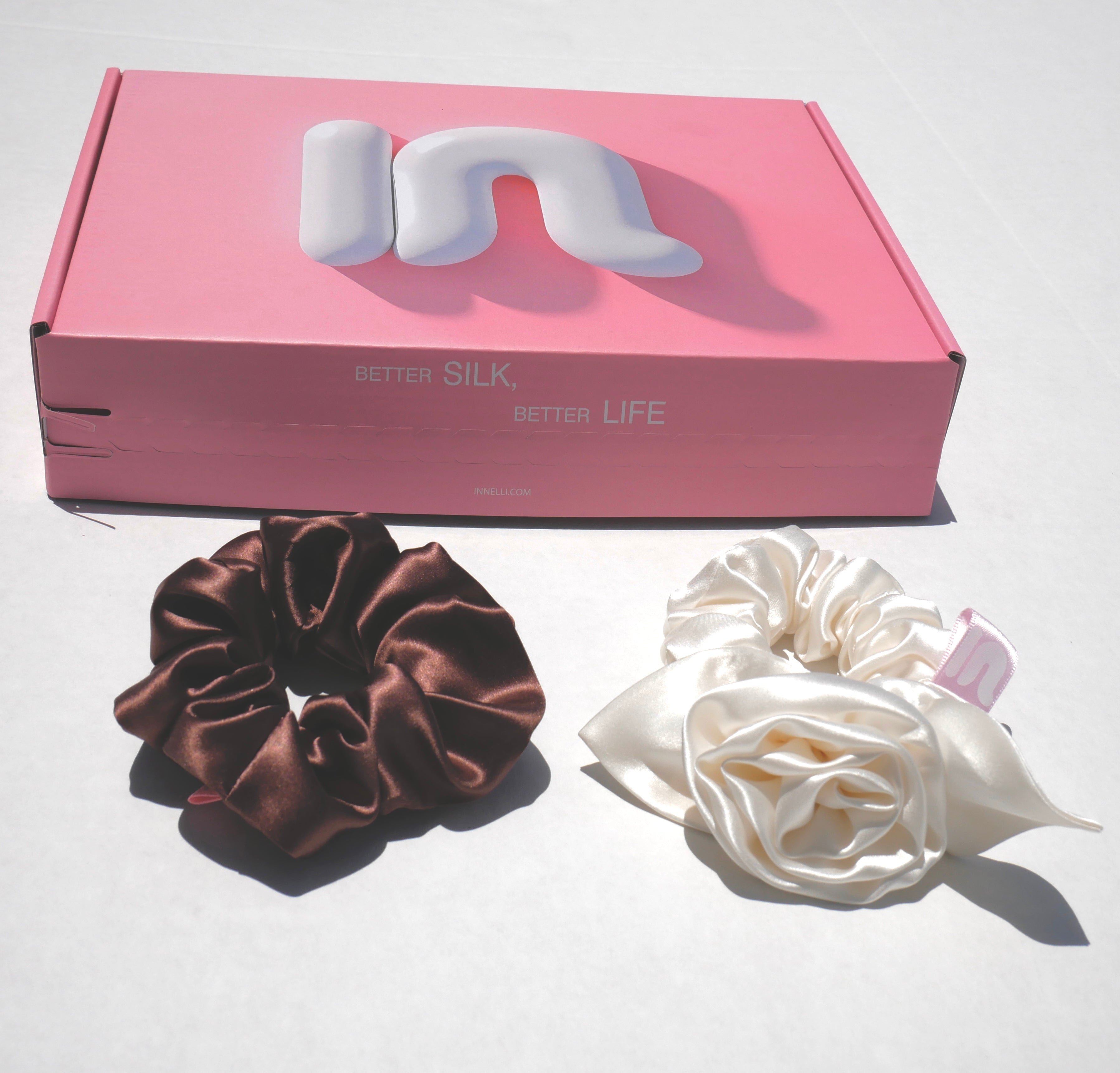 POWDER COCOA MIDI SCRUNCHIE