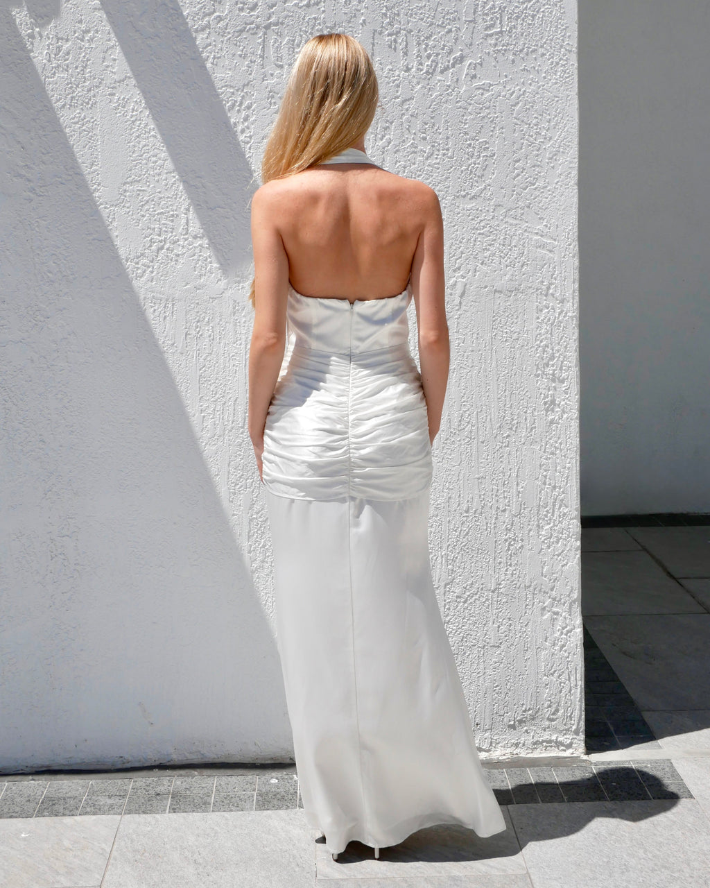 WHITE SILK INNELLI DRESS