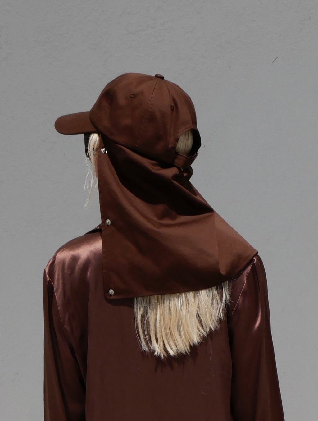 COCOA POWDER SILK-LINED BASEBALL CAP