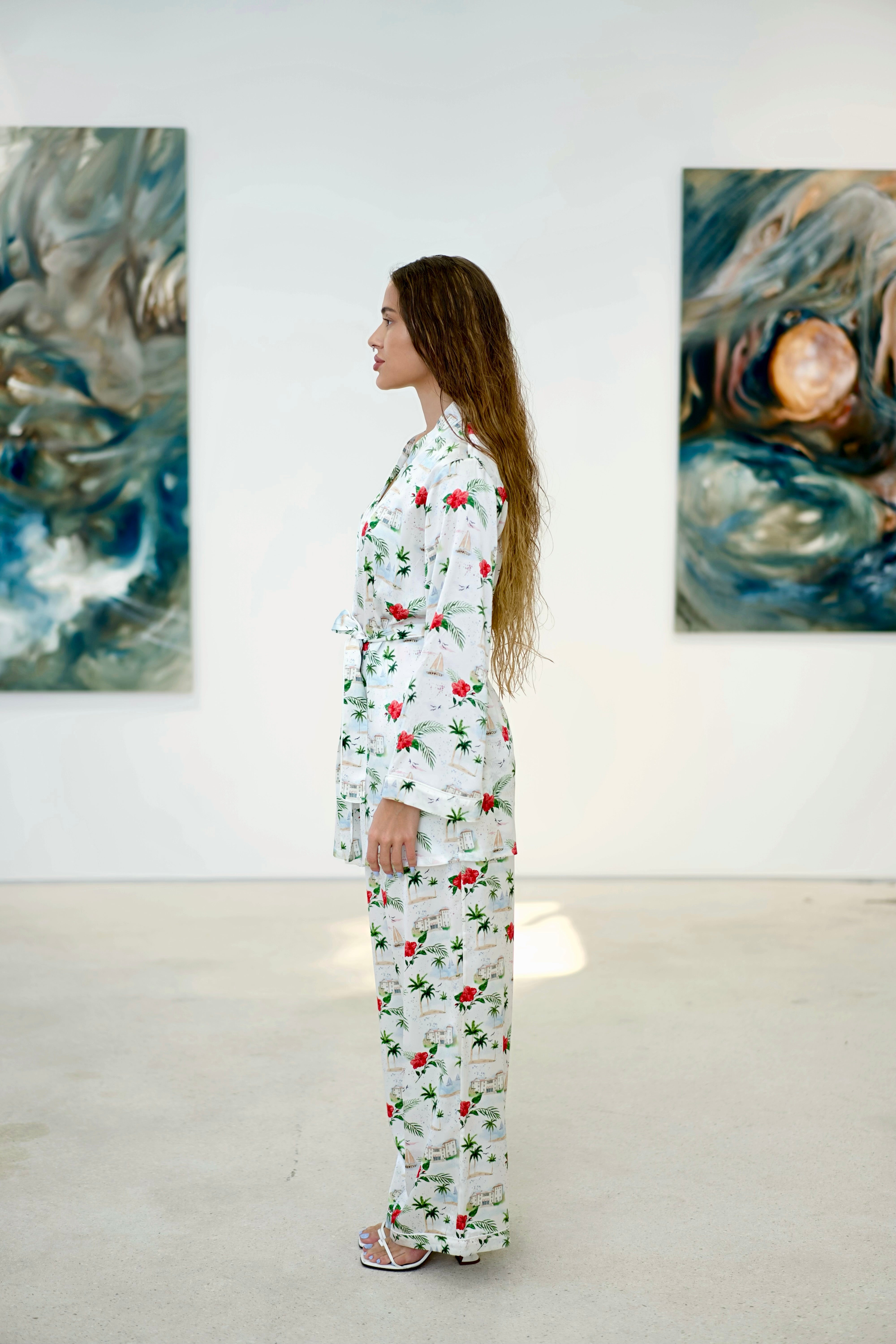 Villa Vizcaya Floral Pants Set