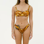 Load image into Gallery viewer, Gold Ocean Balconette Bra
