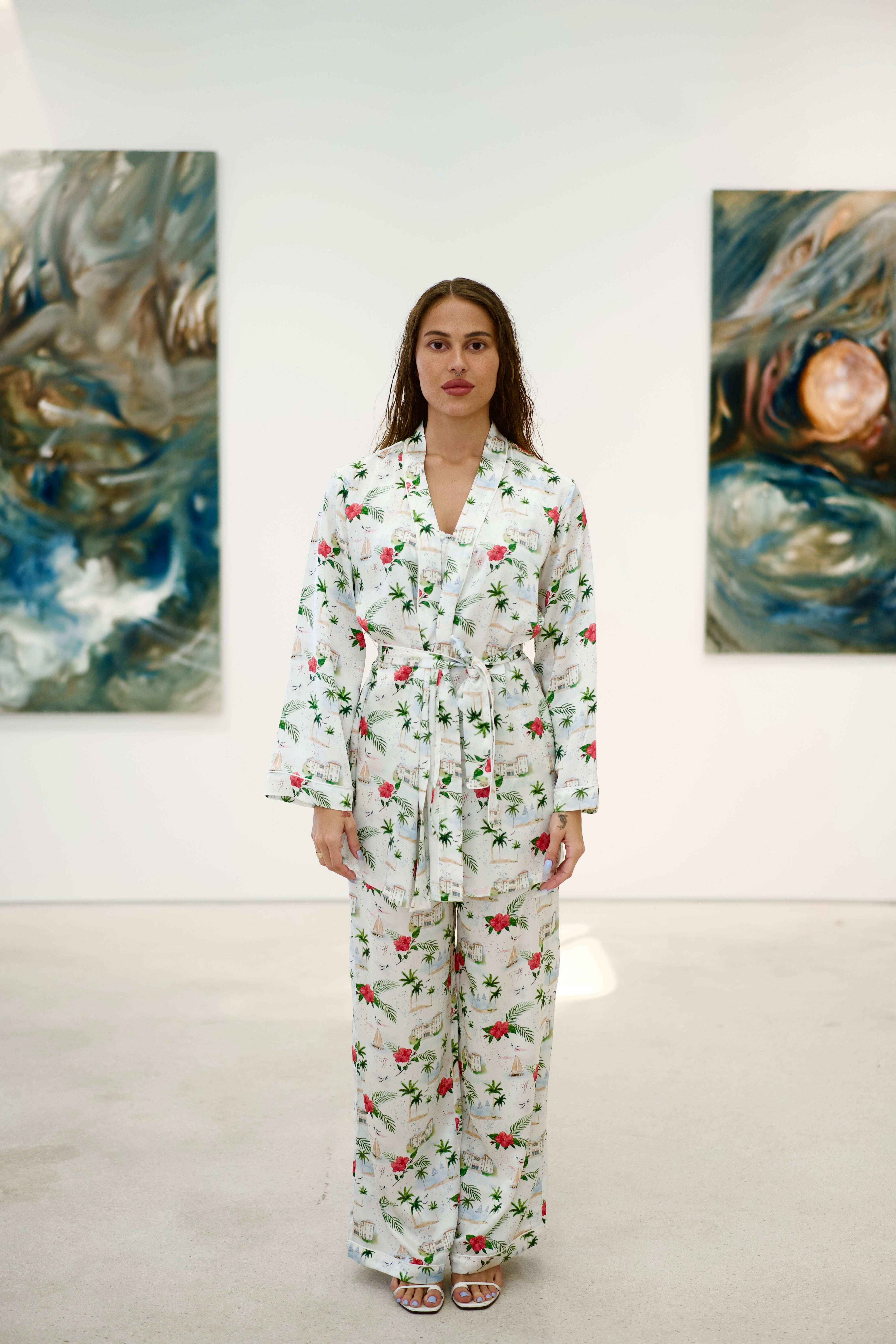 Villa Vizcaya Floral Pants Set