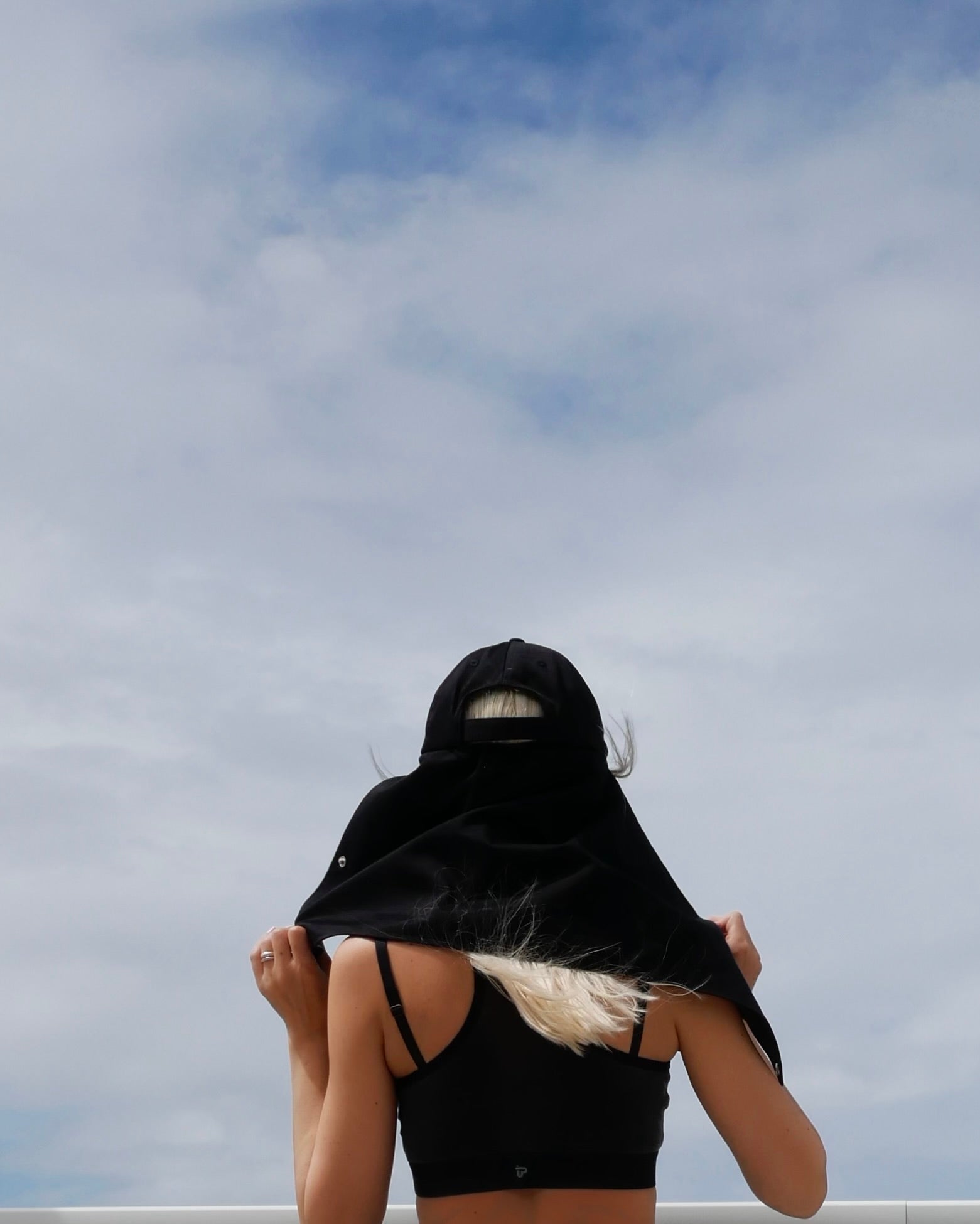 MIDNIGHT BLACK SILK-LINED BASEBALL CAP