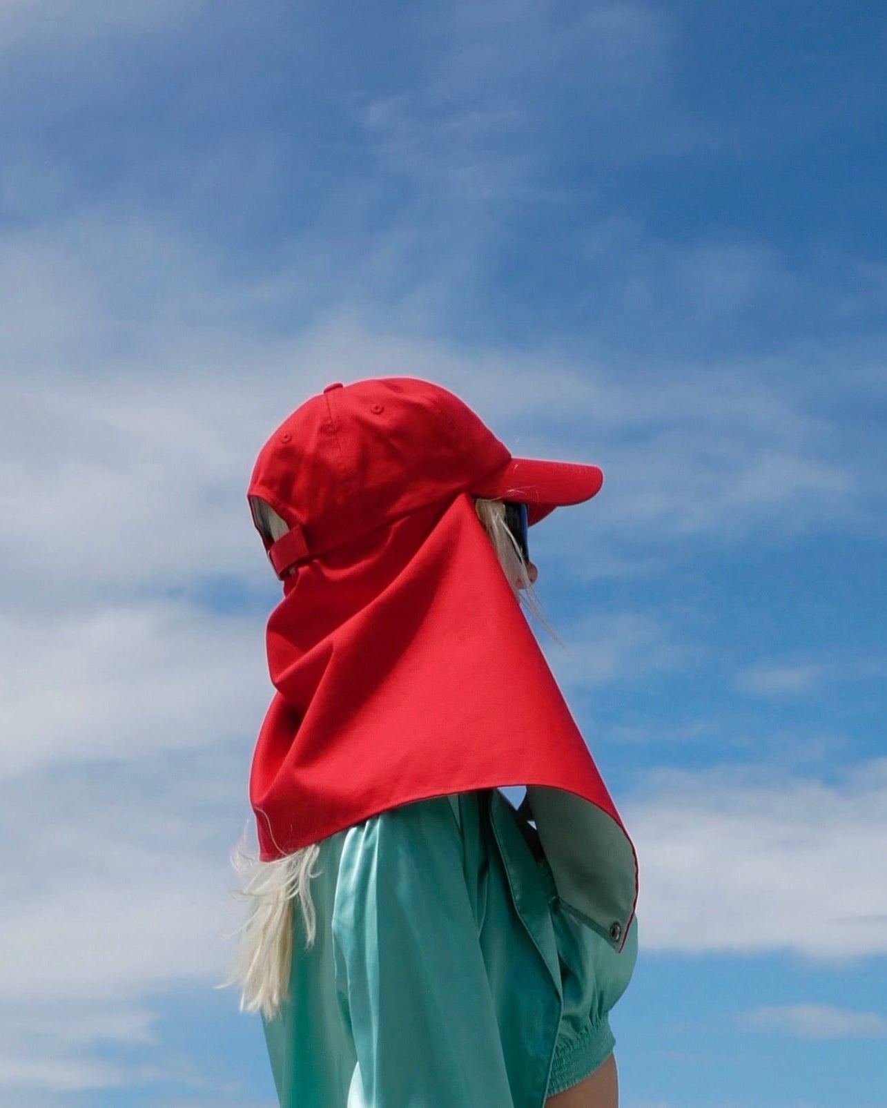 FIRE RED SILK-LINED BASEBALL CAP