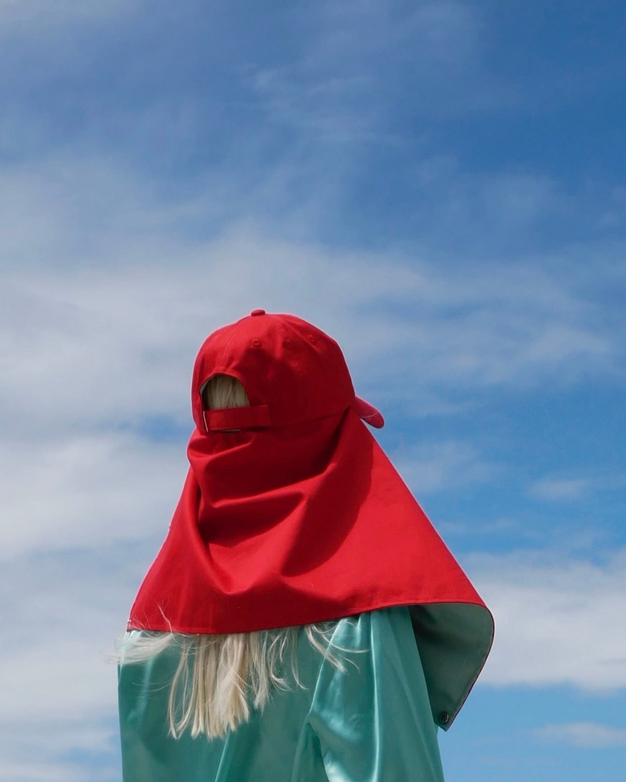 FIRE RED SILK-LINED BASEBALL CAP