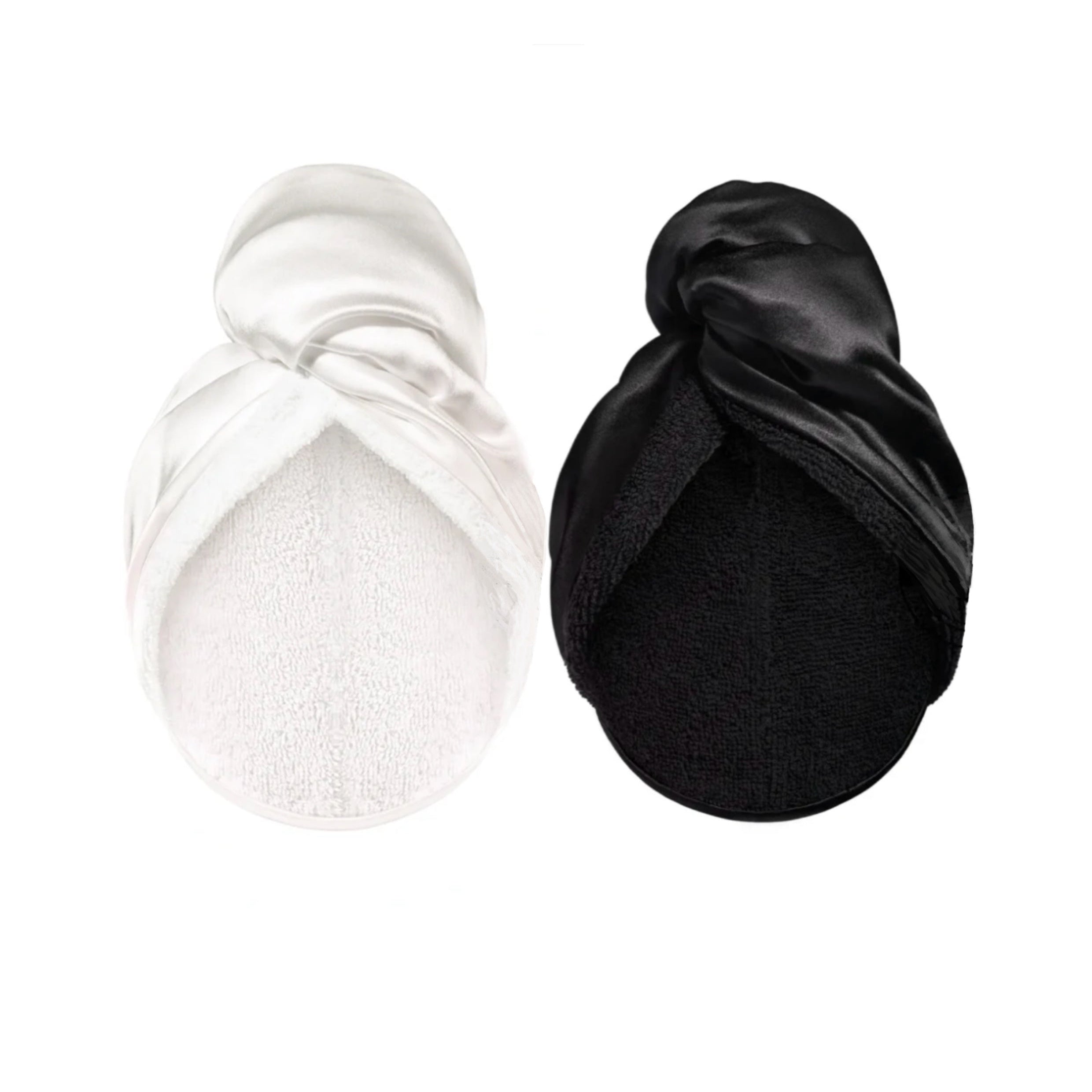 WHITE TURBAN TOWEL AND COMPLIMENTARY BLACK