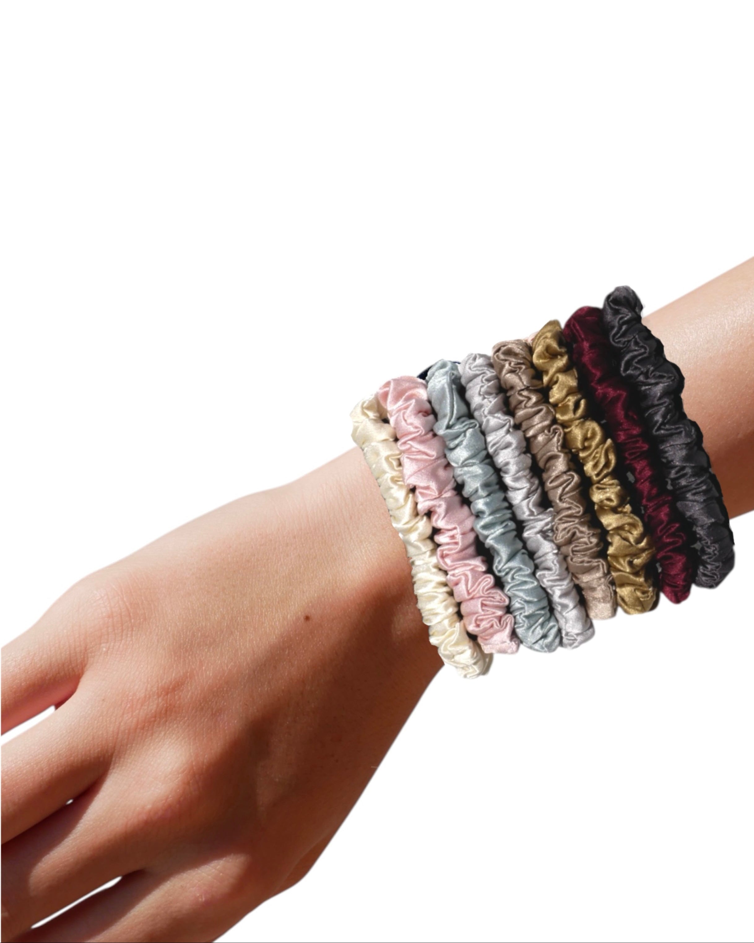 RAINBOW SKINNY SCRUNCHIES