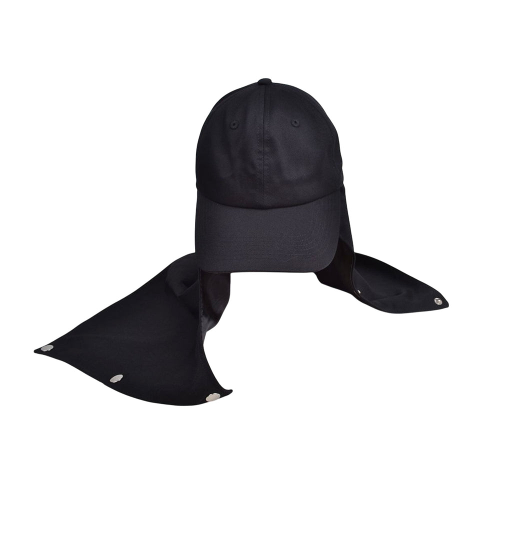 MIDNIGHT BLACK SILK-LINED BASEBALL CAP