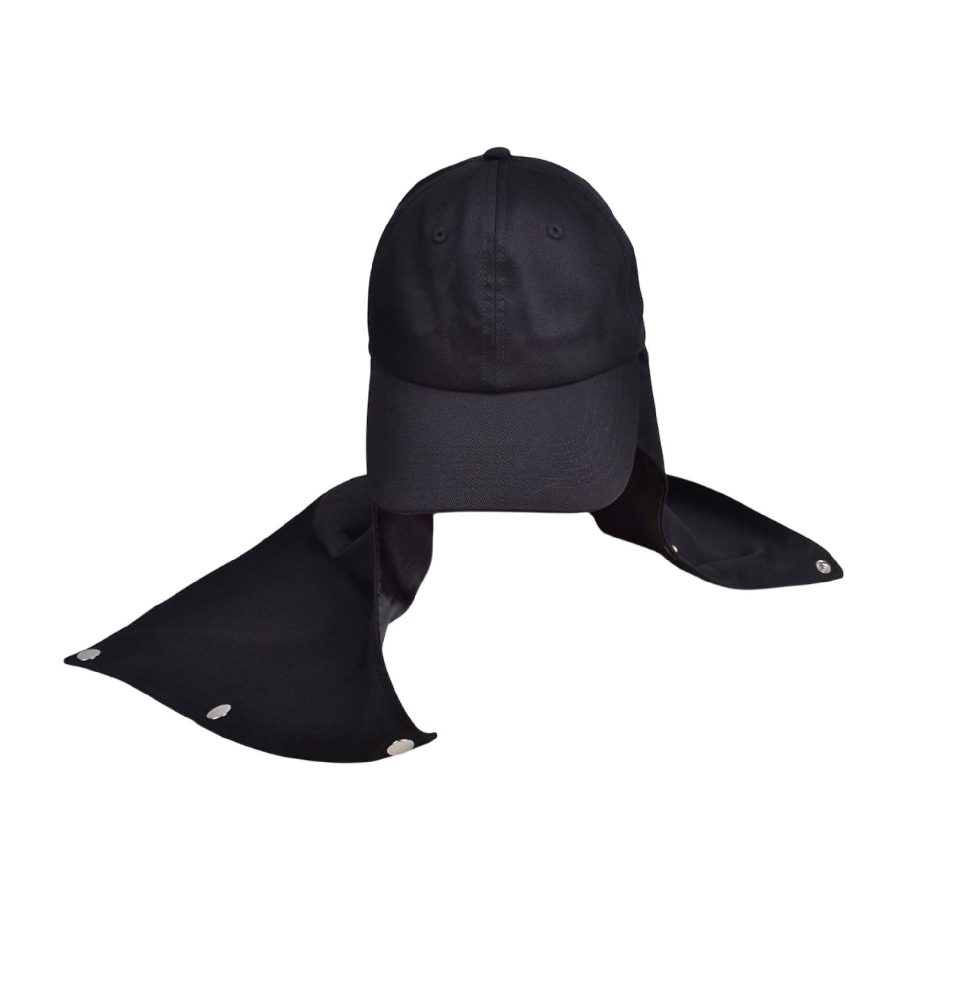MIDNIGHT BLACK SILK-LINED BASEBALL CAP
