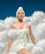 Load image into Gallery viewer, Powder White Turban Towel
