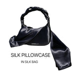 Load image into Gallery viewer, Midnight Black - Silk Pillowcase with hidden zipper
