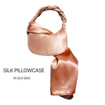 Load image into Gallery viewer, Rose Gold Silk Pillowcase with hidden zipper
