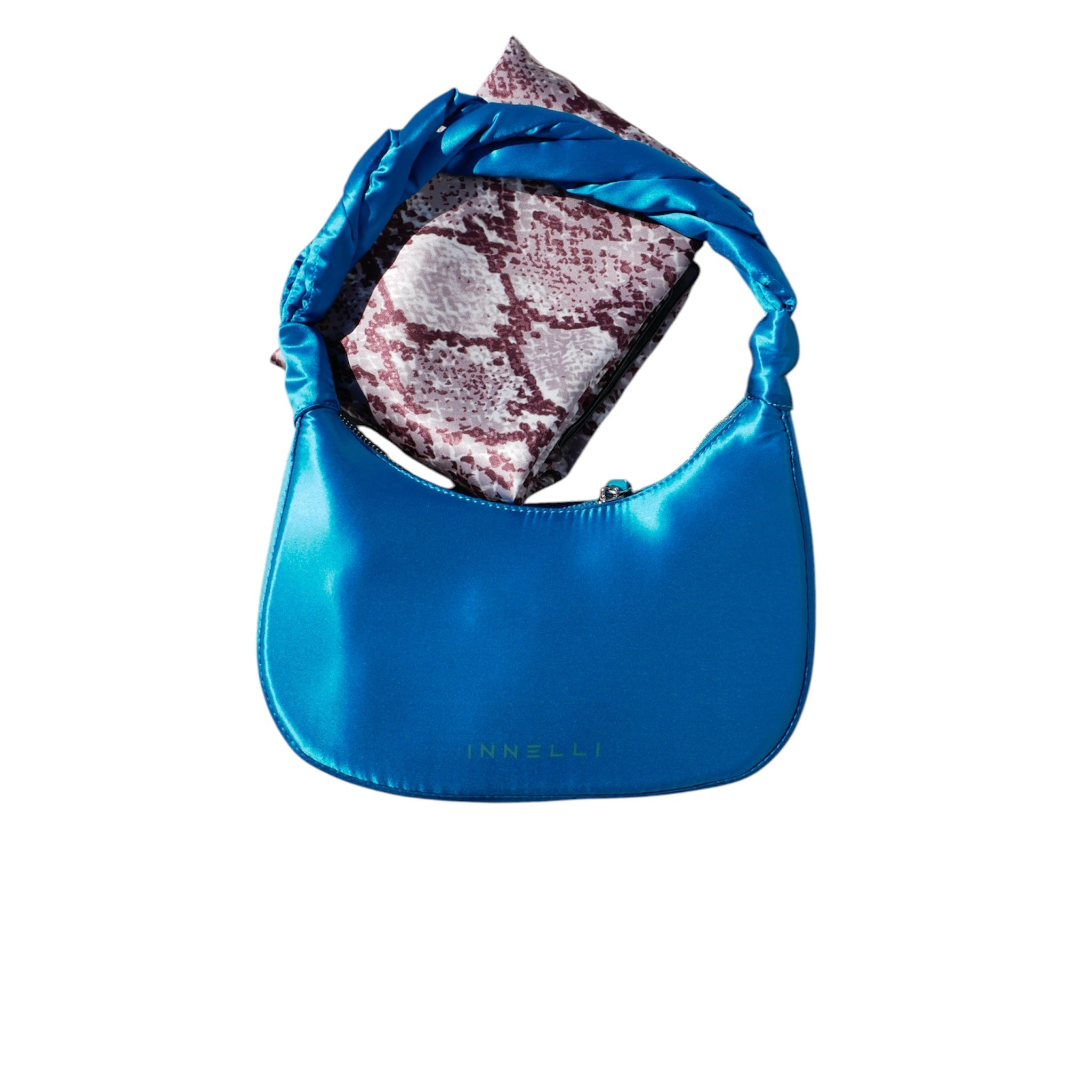 Peacocks Blue Silk Bag