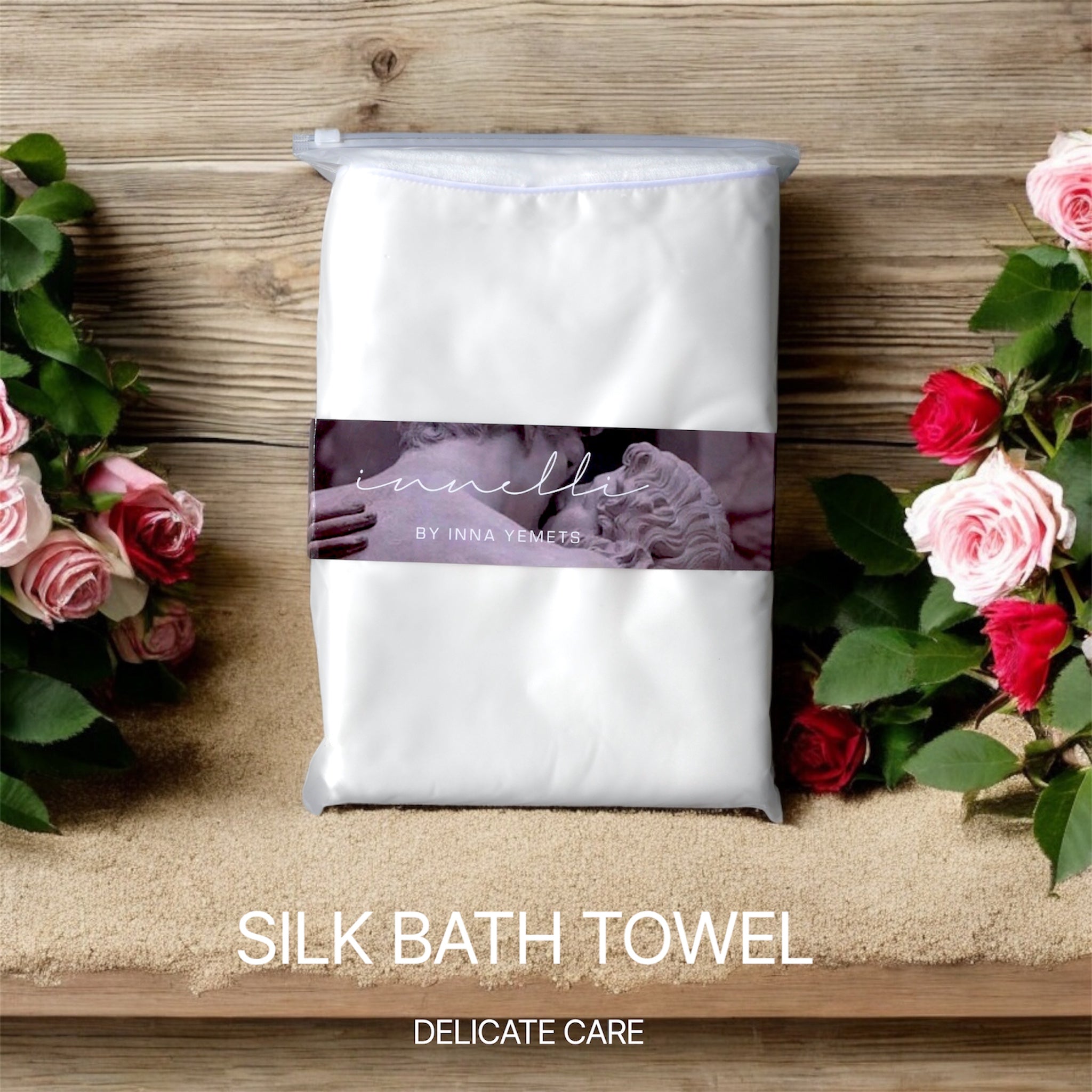 Silk and Bamboo Plush Bath Towel - Powder White