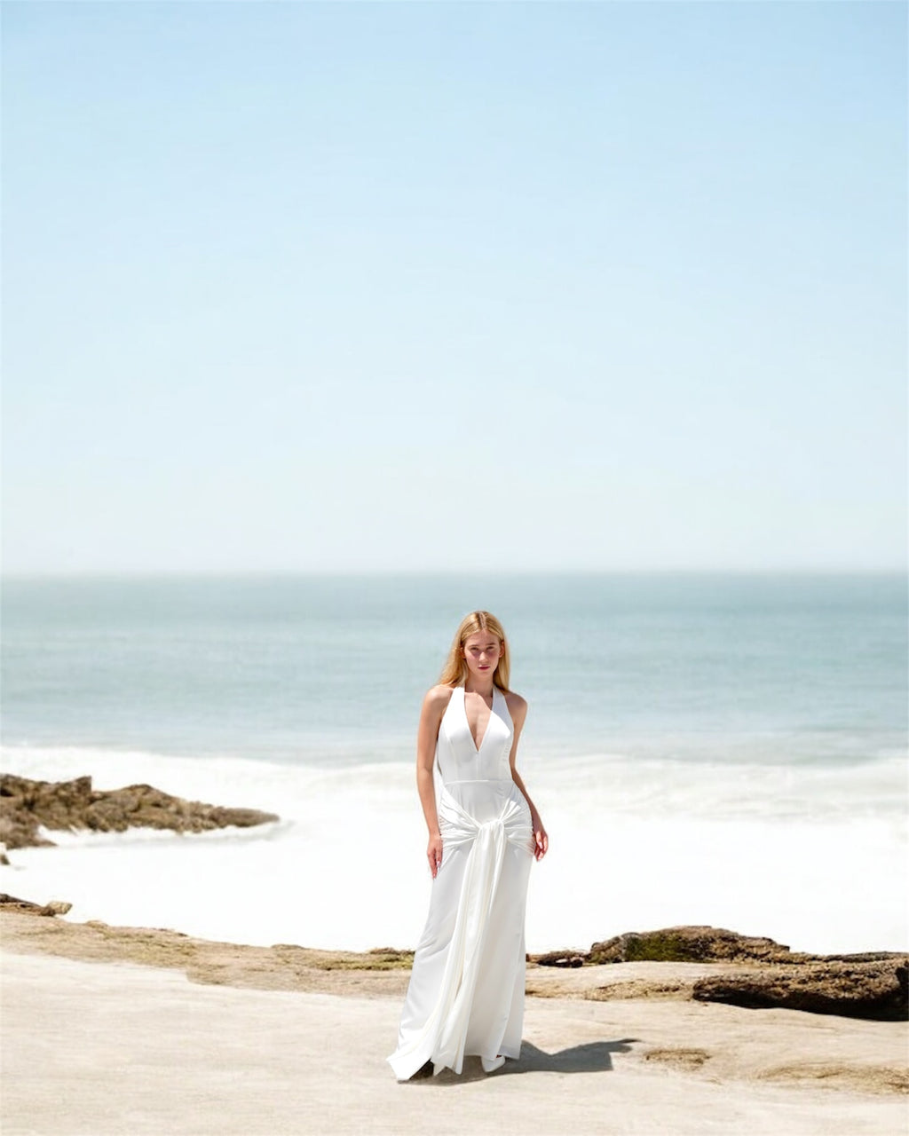 WHITE SILK INNELLI DRESS