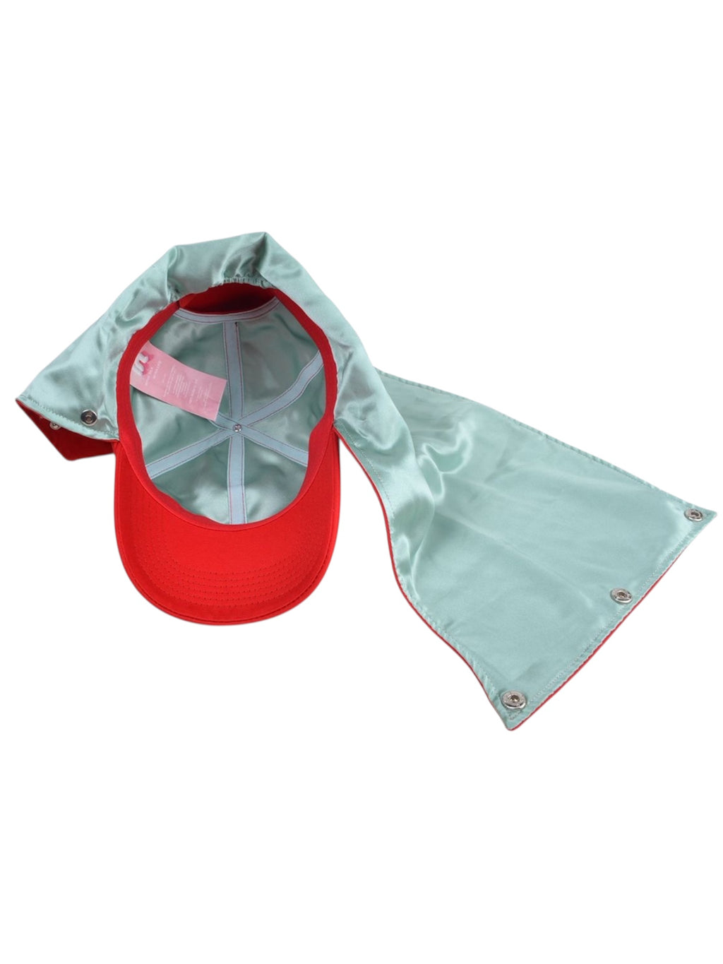 FIRE RED SILK-LINED BASEBALL CAP