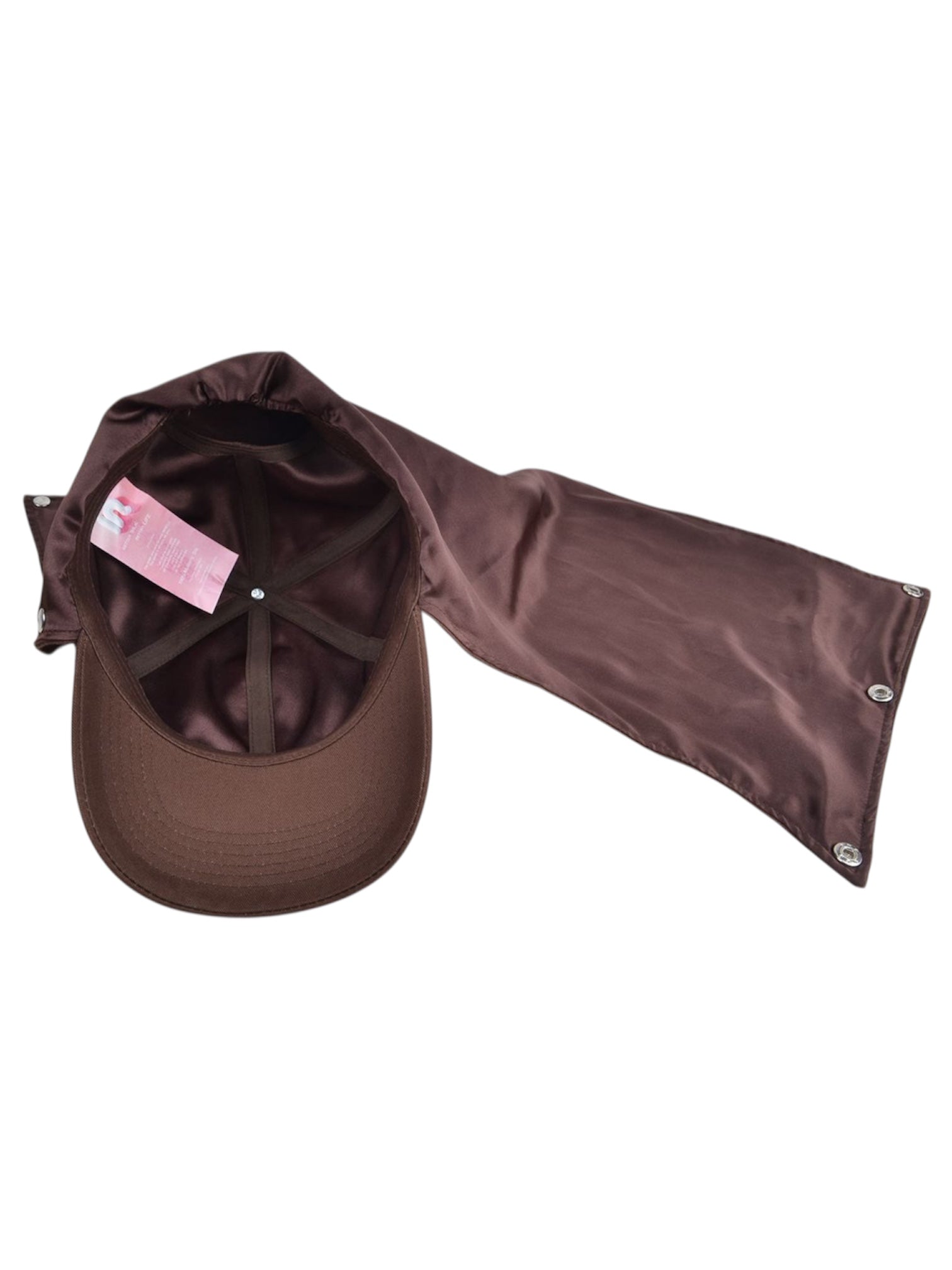 COCOA POWDER SILK-LINED BASEBALL CAP
