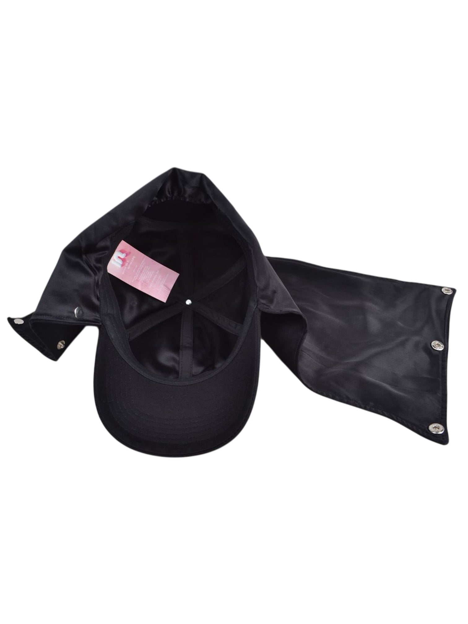 MIDNIGHT BLACK SILK-LINED BASEBALL CAP