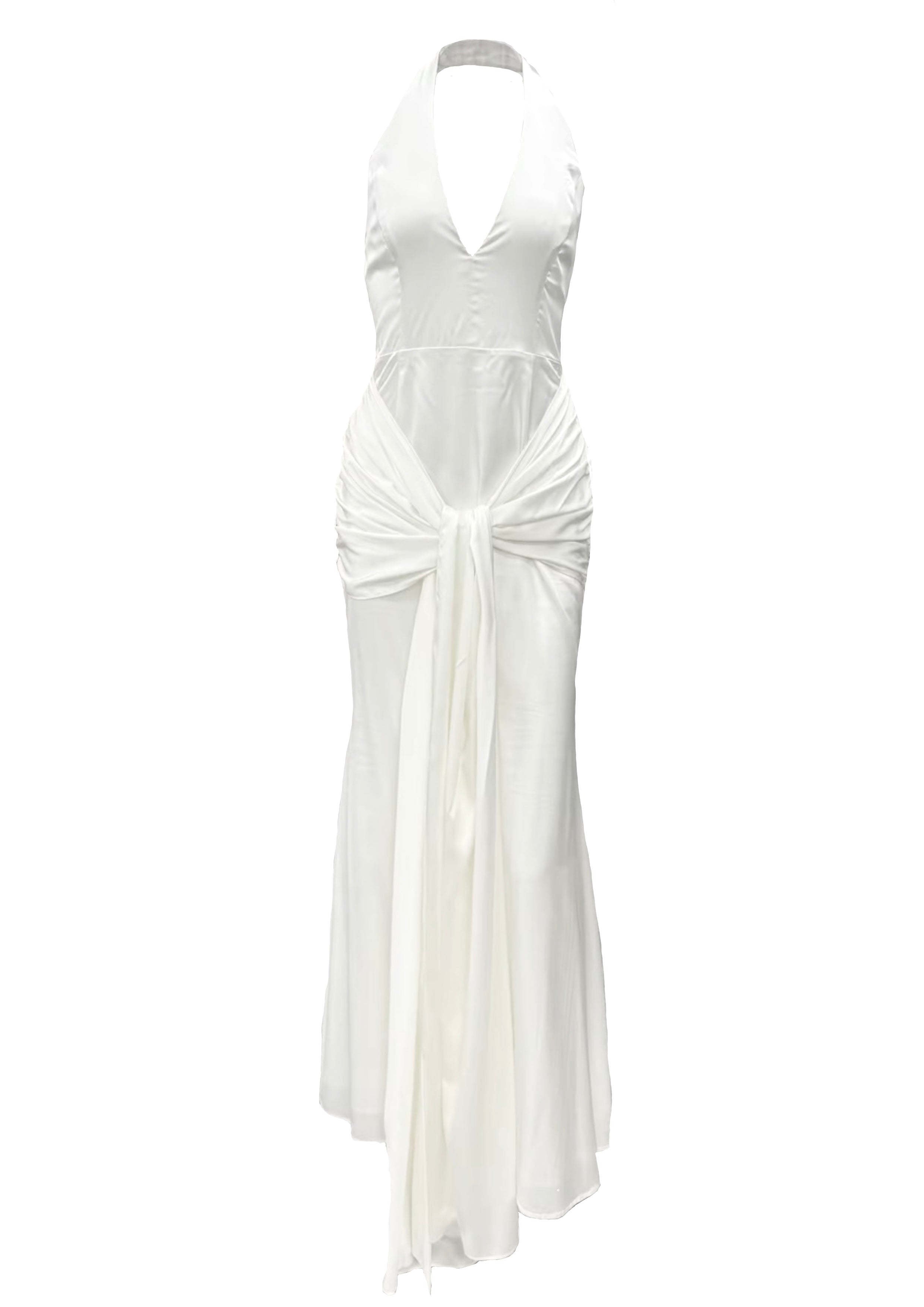 WHITE SILK INNELLI DRESS