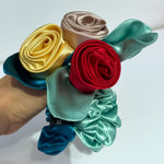 Load image into Gallery viewer, Silk Scrunchie Rosie - Fire Red
