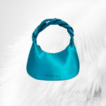 Load image into Gallery viewer, Peacocks Blue Silk Bag
