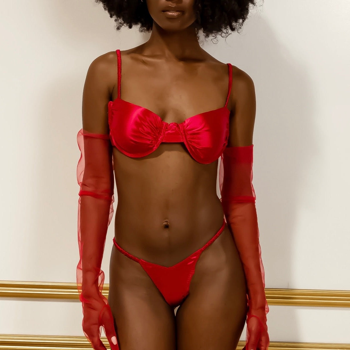 Dark Red Balconette Bra