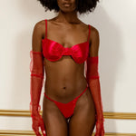 Load image into Gallery viewer, Dark Red Balconette Bra
