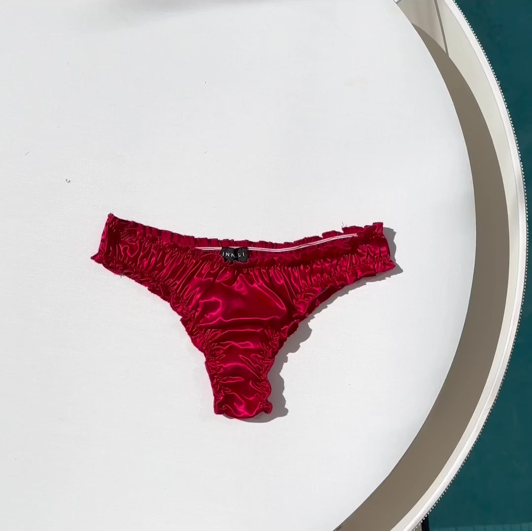 Dark Red Romance Thong