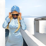 Load image into Gallery viewer, Sky Blue Sleep Turban
