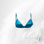 Load image into Gallery viewer, Peacocks Blue Triangle Bra
