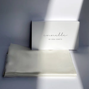 Powder White Silk Pillowcase with Hyaluronic Acid QUEEN