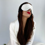 Load image into Gallery viewer, Bridal Powder White Sleep Mask
