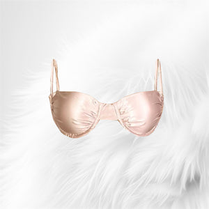  Pink Satin Bra