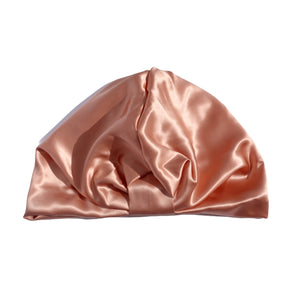 Rose Gold Silk Turban