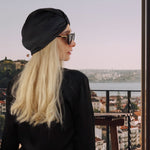 Load image into Gallery viewer, Black Silk Turban
