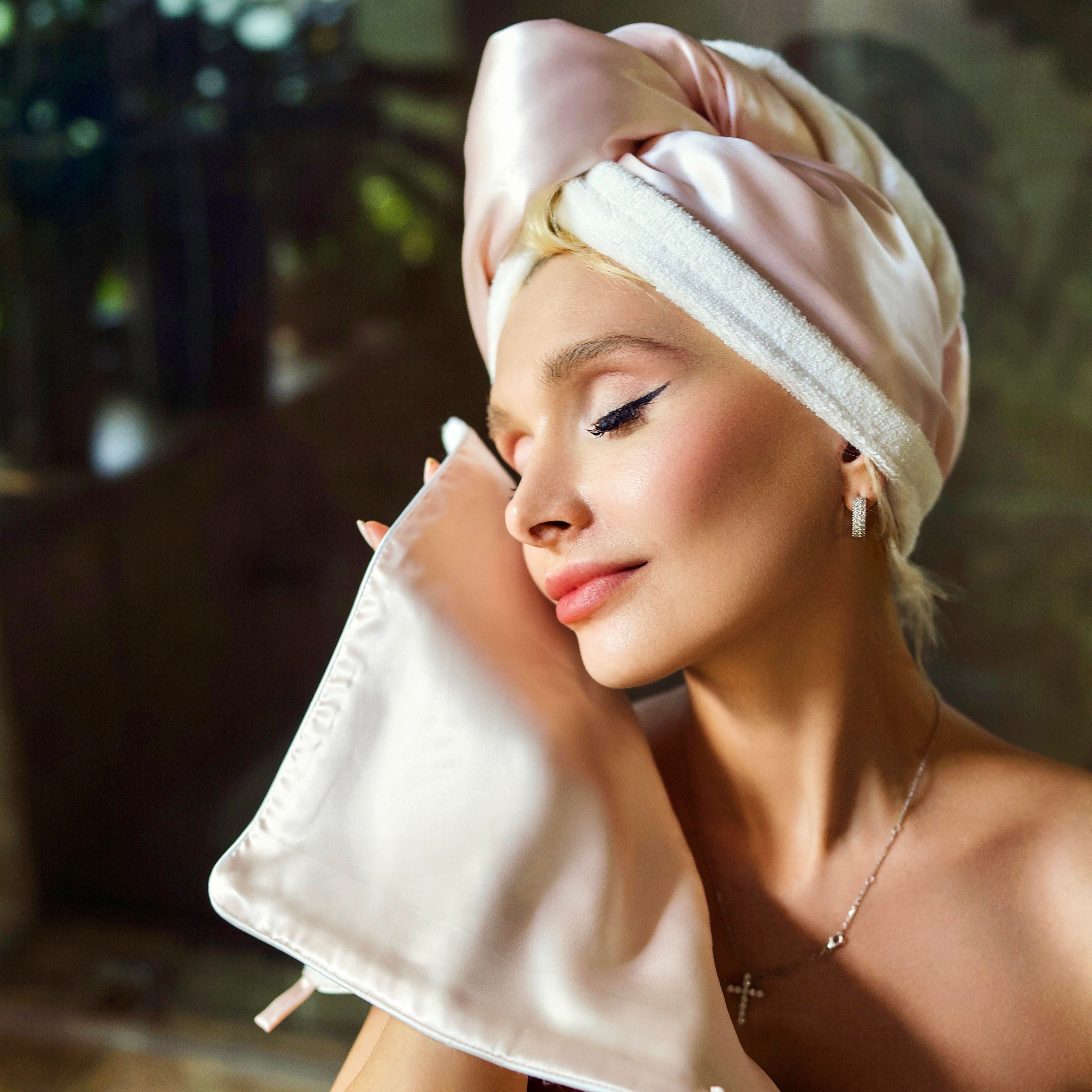 Silk towel online turban