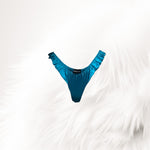 Load image into Gallery viewer, Peacocks Blue French Cut Thong
