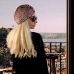 Load image into Gallery viewer, Rose Leopard - Silk Sleep Turban
