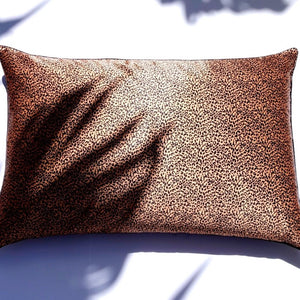 Gold Leopard Silk Pillowcase with hidden zipper