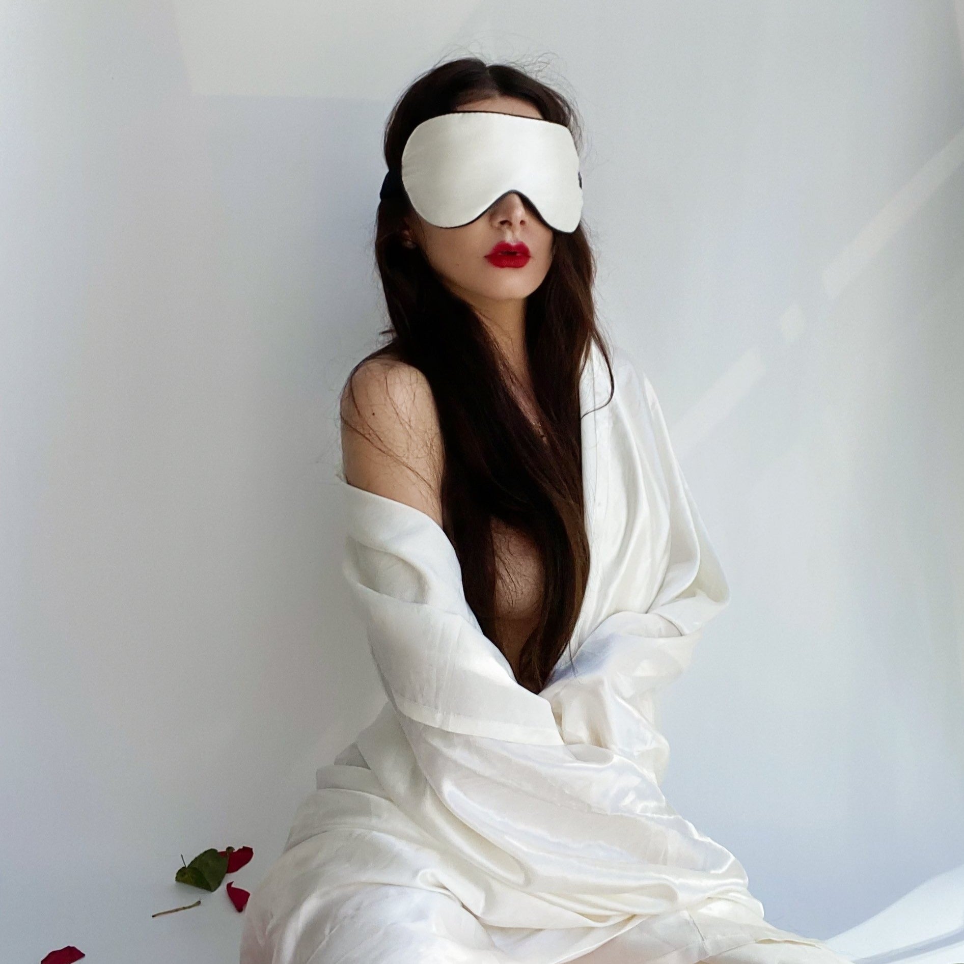 Bridal Powder White Sleep Mask