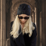 Load image into Gallery viewer, Black Silk Turban
