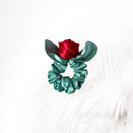 Load image into Gallery viewer, Silk Scrunchie Rosie - Fire Red
