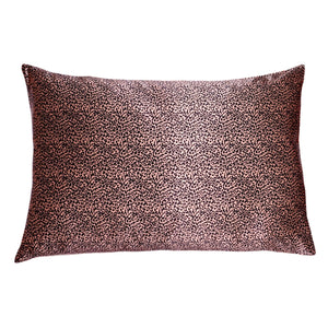 Rose Leopard Silk Pillowcase with hidden zipper