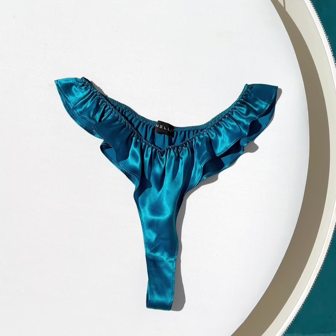 Peacocks Blue French Cut Thong