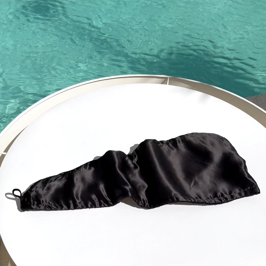 MIDNIGHT BLACK TURBAN TOWEL