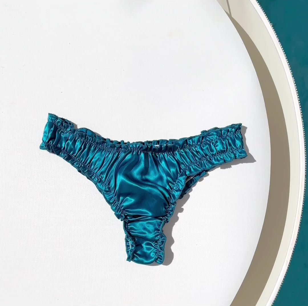 Peacocks Blue Romance Thong