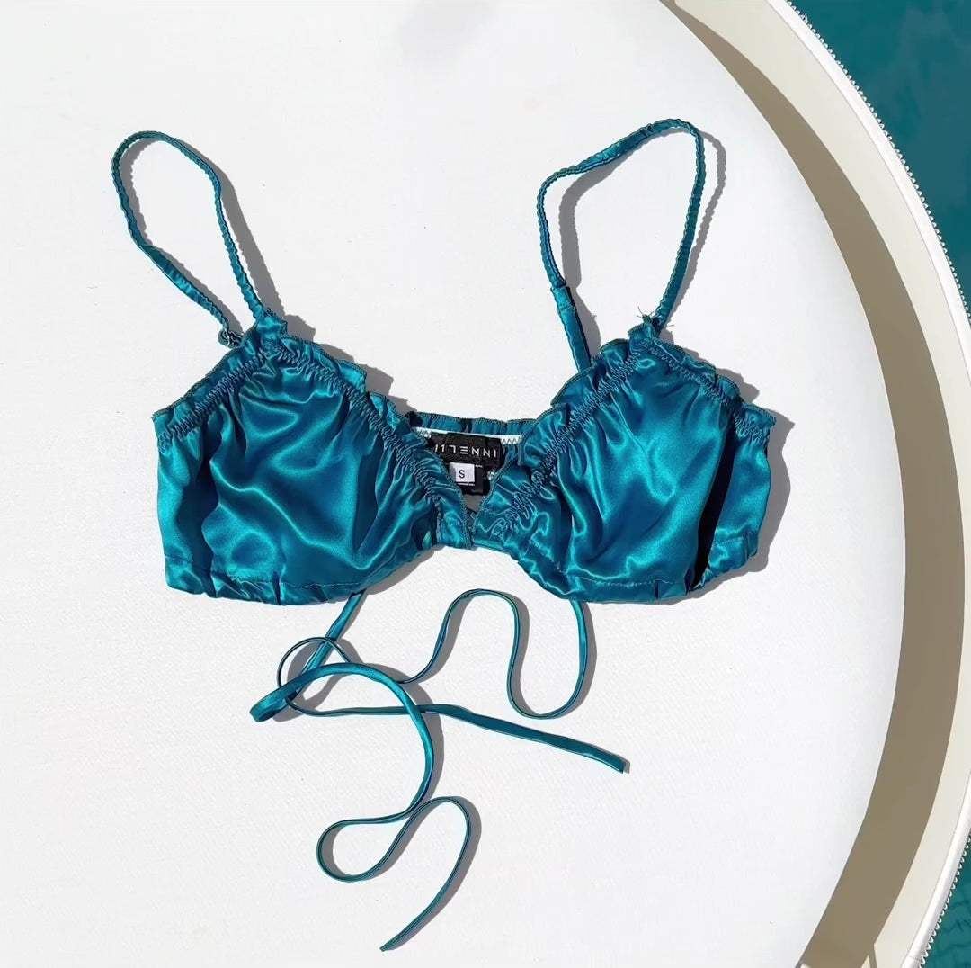 Peacocks Blue Romance Bra